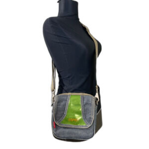 Vintage Y2K 90’s ESPRIT crossbody adjustable Bag Colorful Green Logo Denim